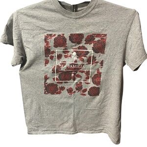 Gray and Red Graphic Tee